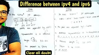Difference between ipv4 and ipv6 || ipv4 and ipv6