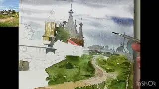 Рисуем Русский север.Ненокса.Акварель.