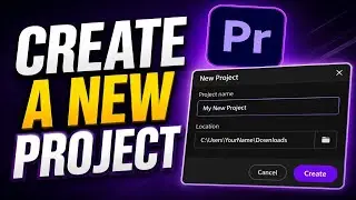 how to create a new project in Adobe Premiere Pro