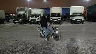 Электровелосипед колхозник зимой)