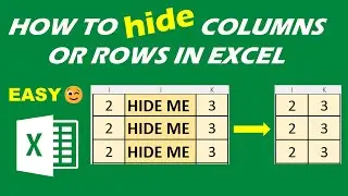 How to hide unhide a column or a row in excel