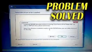 A Required CD/DVD drive device driver is missing