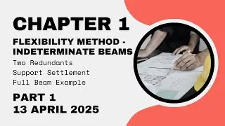 20252 Part 1 _  Flexibility Method - Beam with 2 redundants _ 13 April 2025