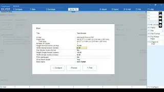 Tally Prime Print out Shortcut Key - You can change the height and width or bank details easily.