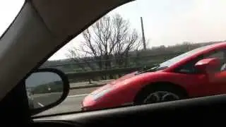 Lamborghini Aventador LP700-4 @ German Autobahn A4