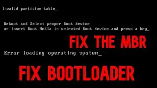 Fix the MBR fix bootloader Windows XP, Vista, (7, 8, 8.1, 10) (FIXED) Master boot record MBR SOLVED