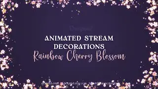 Rainbow Sakura Cherry Blossom Animated Full Screen Decorations