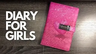 Diary for Girls with 240 pages | Girls Diary with Lock, & Love Heart Design Lock