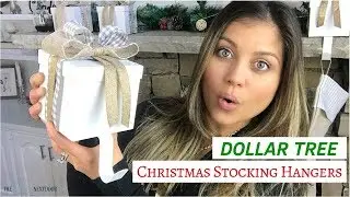 DOLLAR TREE STOCKING HANGERS DIY | Dollar Tree Christmas Decor 2018