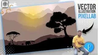 How to make graphic design in mobile | Vector😲 illustration | pixellab tutorial | Graphic design