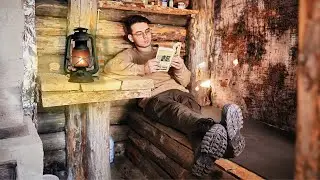 COZY DUGOUT - found and hid from the frost in a log cabin