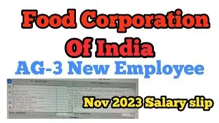 FCI AG 3 November 2023 Salary Slip