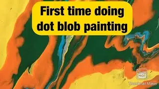 (Pouring technique) painting::::: its not pouring but i dont know what its called