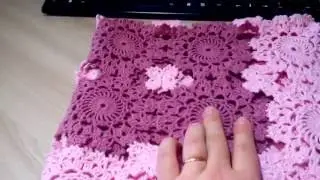 Скатерть на журнальный столик крючком.