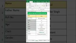 add arrow sign with text using format cells 