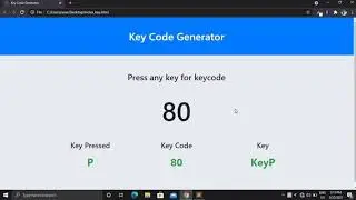 Keyboard's keycode generating web application (Javascript)
