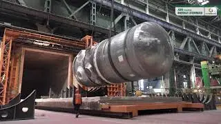 Когда на Атоммаше перемещают корпус реактора в печь