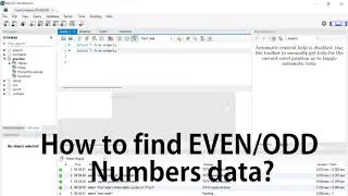 Find Even/Odd numbers data in sql