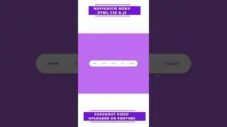 Navigation Menu Using Html Css and JavaScript
