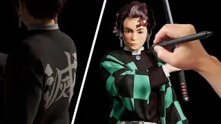 【鬼滅の刃】Made Tanjiro in 3D! / 3DCGプロが炭次郎を作ってみた！【Demon Slayer】（自己紹介）