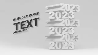 MINIMAL TEXT ROTATING ANIMATION IN BLENDER EEVEE TUTORIAL