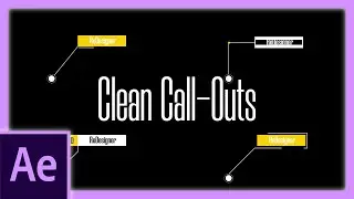 Clean call outs  | After Effects
