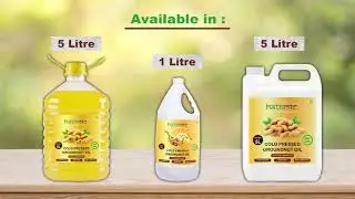 Hathmic 100% Pure Cold Pressed Groundnut Oil, 1 Litre