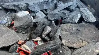 Charcoal Burning Background 4k with Sound! 2+ hours