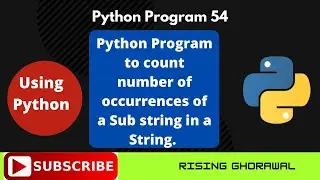 Python program to count number of occurrences of a sub string in a string | Frequency of sub string