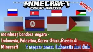 Membuat 4 Bendera negara teman Indonesia (Indonesia,Palestina,Russia,Korea Utara)