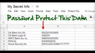 Password Protect Google Spreadsheet Document