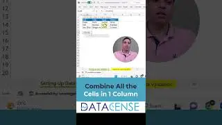 How to combine all cells to one column in excel