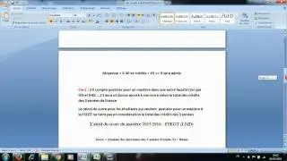 Comprendre l'usage des crédits à la FSEGT [ HD ]