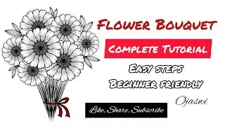 How to draw FLOWER BOUQUET | Tutorial | DIY flower bouquet | Flowers drawing | ibis paint X |