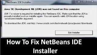 How To Fix NetBeans Installation Problem | How To Download JDK And Install