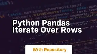 python pandas iterate over rows