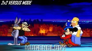 Popeye & Bugs Bunny [Z] vs Homer Simpson & Wizard Mickey - 2v2 Versus Mode - MUGEN
