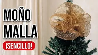 🎄Christmas bow with NETTING for the tree. STEP by STEP