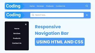 how to create navigation bar in html css step by step