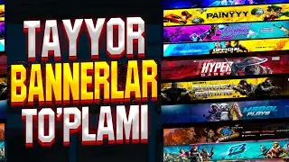 TAYYOR BANNERLAR TO'PLAMI // PHOTOSHOPDA OSON BANNER TAYYORLASH.