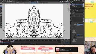 2D Animation in Blender Grease Pencil / Come say hi :)
