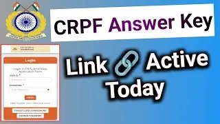CRPF Head Constable Ministerial Answer Key 2023 Crpf Head Constable Answer Key @thehelptoday