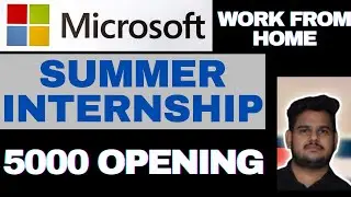 Microsoft Online  Summer Internship  | Microsoft Work From Home Internship Program 2025 Any College