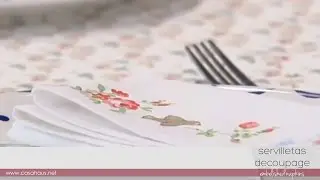 DIY: Cómo hacer servilletas de tela con decoupage | Hazlo tú mismo