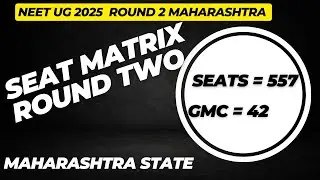 SEAT MATRIX ROUND TWO MAHARASHTRA 2025 | CLEAR VACANCY IN GMC MS| #newmbbsseats #mbbsstatus #mbbs