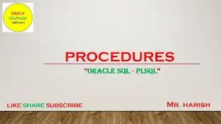 Oracle PLSQL Procedures