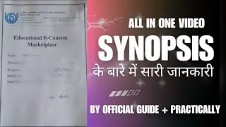 IGNOU Synopsis ke bare me sari details | Practically and with guide bcsp-064