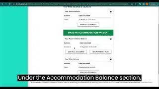 Student accommodation payment plan