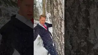 Pt  2: My version of #jeremyallenwhite 's ​⁠@calvinklein's campaign- in a suit, in the snow.