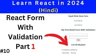 React Form with Validation Part 1 Day 10